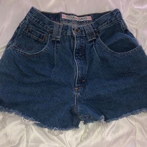 Oversized jean shorts